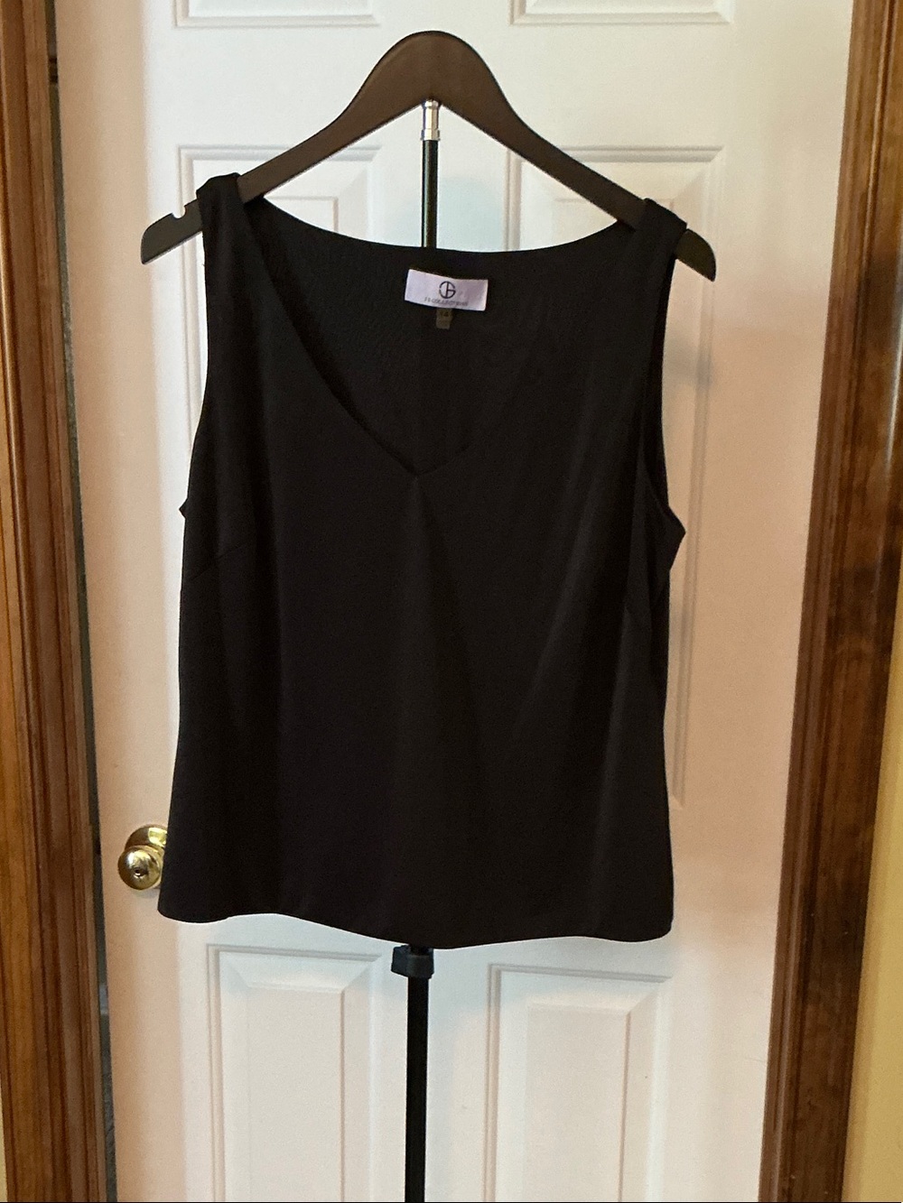 JS Collections Black V-Neck Tank Top